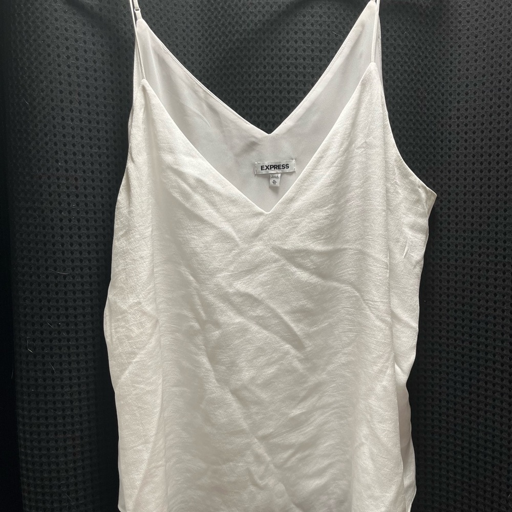 Express Women's Elegant White and Black Camisole